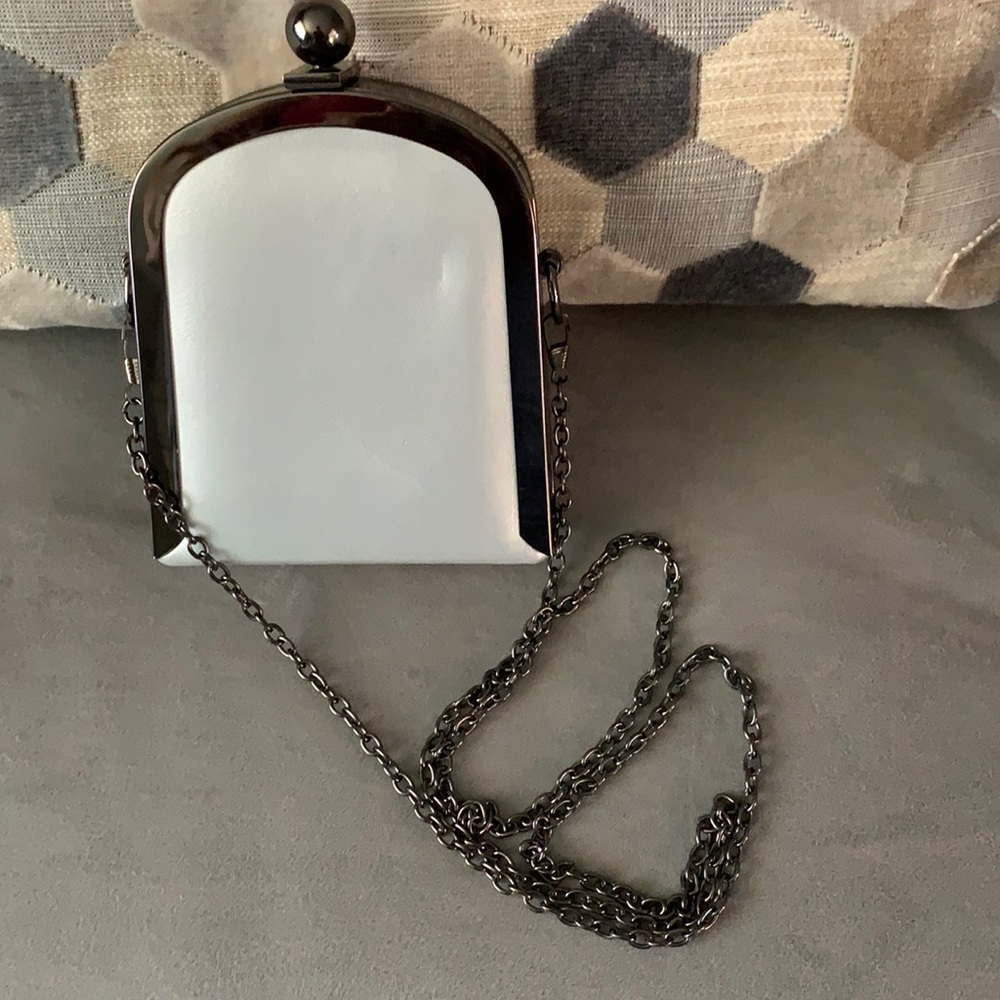 Esbeda grey evening clutch .